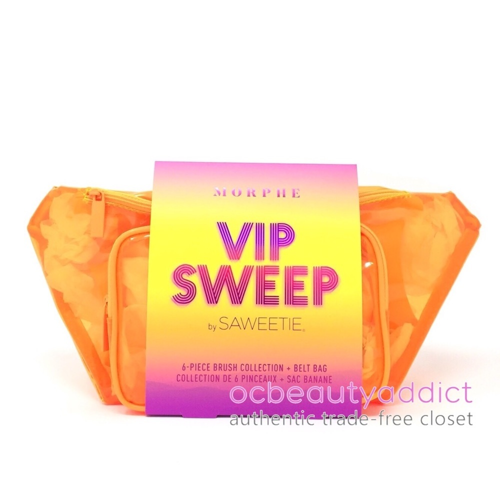 Morphe Saweetie VIP Sweep 6 Piece Brush Collection Set Fanny Pack